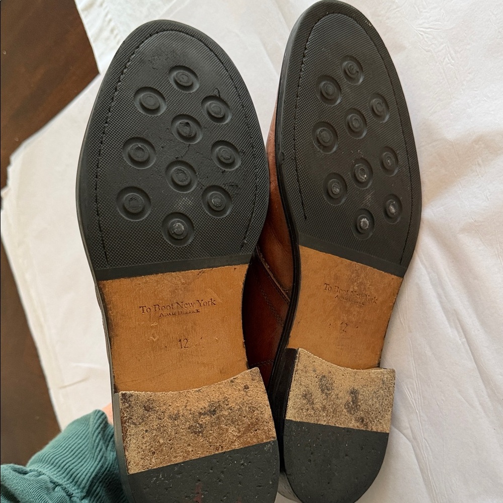 To Boot New York Brown Leather Chukka Boots 12 - Picture 4 of 5